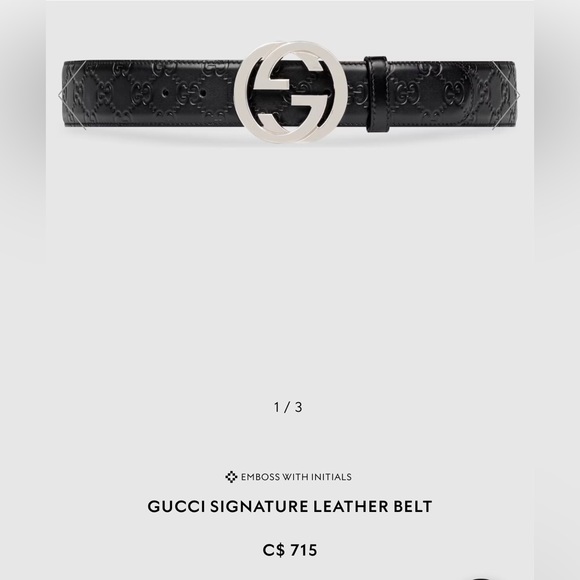 SOLD!! Gucci signature leather belt - Picture 4 of 8